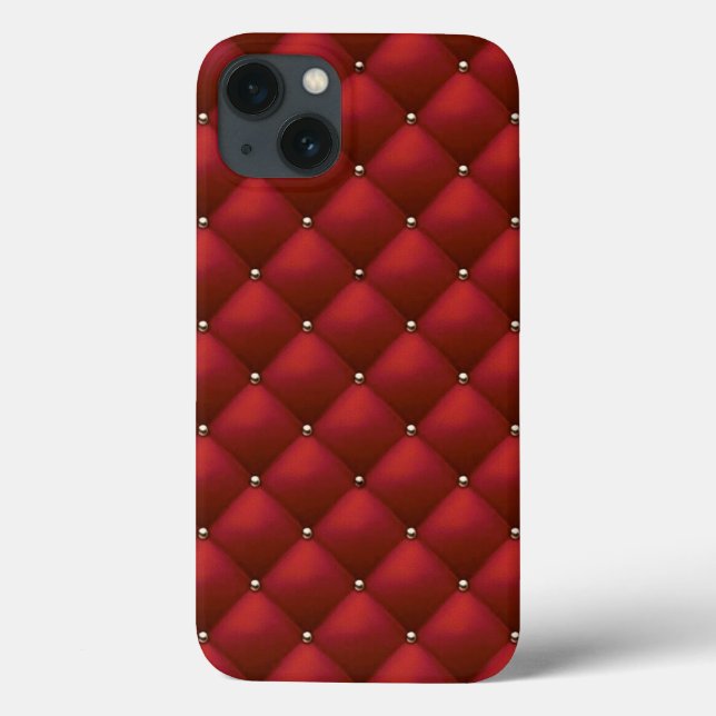 Red diamond stitch print Case-Mate iPhone Case (Back)