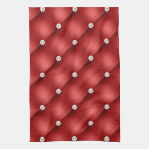 Red Diamond Tea Towel