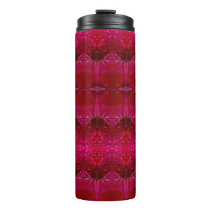 Red Dianthus Ikat 5 Thermal Tumbler