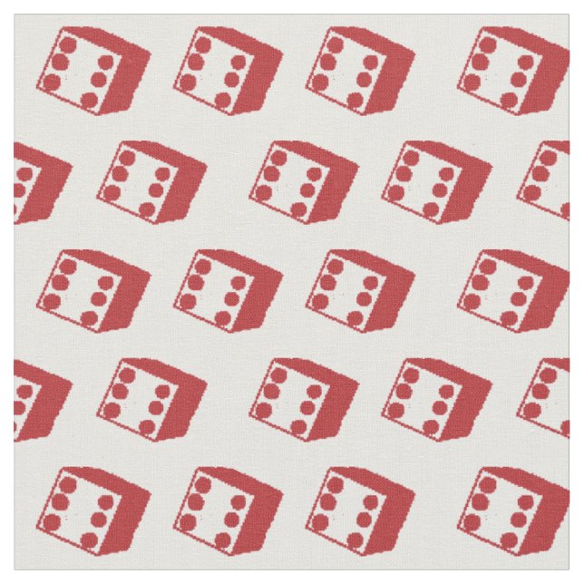 Red Dice Game Fabric (Close Up)