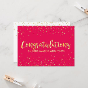 Red Diet Slimming Club Weight Loss Congratulations Card