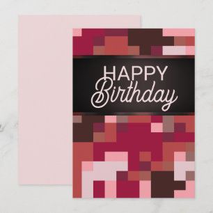 Red Digital Happy Birthday Card