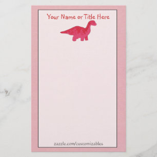 Red Dino Stationery