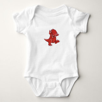 Red Dinosaur Baby Bodysuit