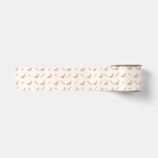 Red dinosaur two rex 2nd birthday party satin ribbon