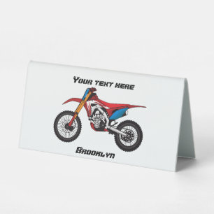 Red dirt bike motorcycle