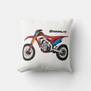 Red dirt bike motorcycle  cushion