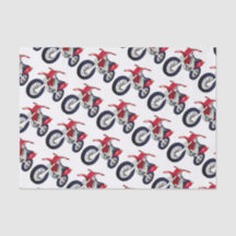 Red Dirt Bike Motorcycle Custom Colour Background