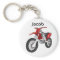 Red Dirt Bike Motorcycle Keychain