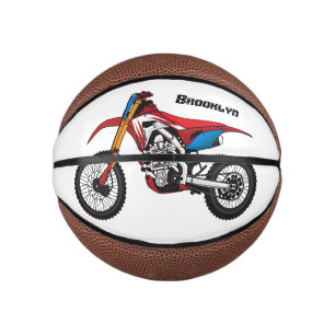 Red dirt bike motorcycle mini basketball