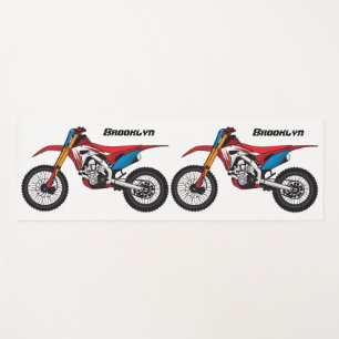 Red dirt bike motorcycle  yoga mat
