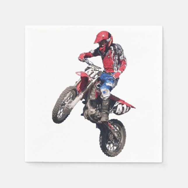 Red Dirt Bike Napkin (Front)