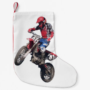 Red Dirt Bike Small Christmas Stocking