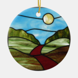 Red Dirt Road in PEI Summer Ceramic Ornament
