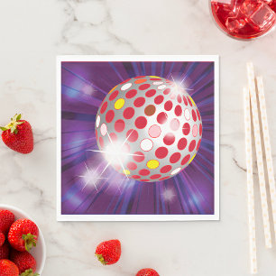 Red Disco Ball Napkin