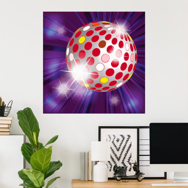 Red Disco Ball Poster (Creator Uploaded)