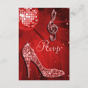 Red Disco Ball Sparkle Heels RSVP