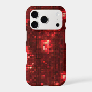 Red Disco Style Squares Valentine Pattern