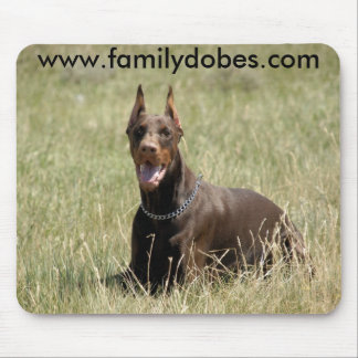 Red Doberman mouse pad