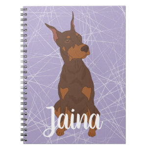 Red Doberman Pinscher Notebook