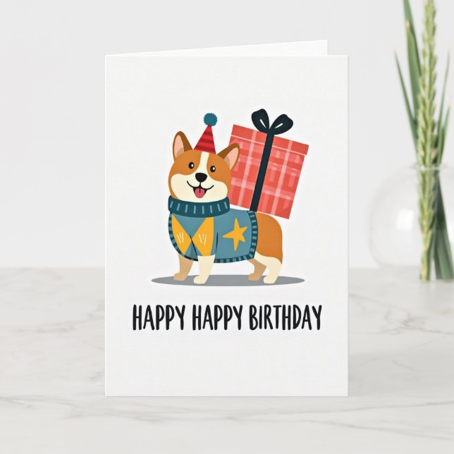 Red Dog Birthday Gift Card (Front)