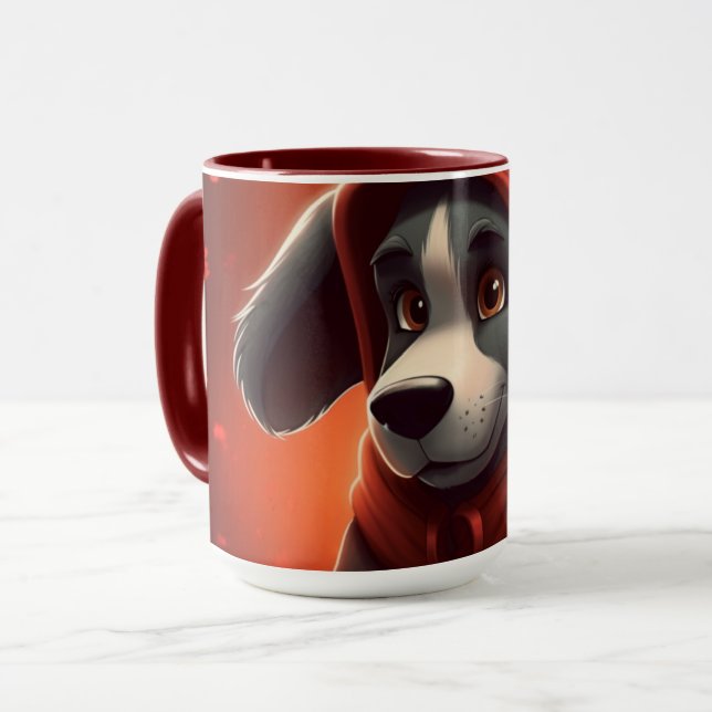 Red Dog Mug (Front Left)