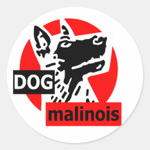 Red dogma classic round sticker