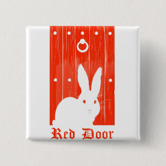 Red Door Bunny Button