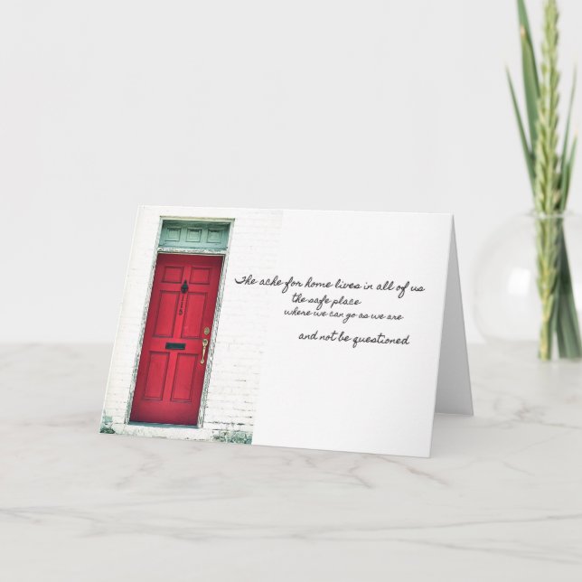 RED DOOR Greeting Card (Front)