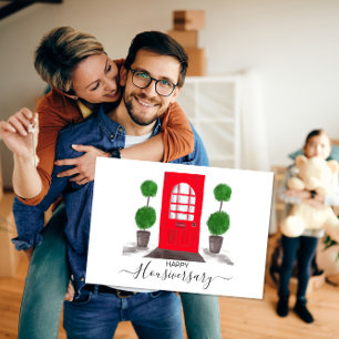 Red Door Happy Housiversary real estate agent Card