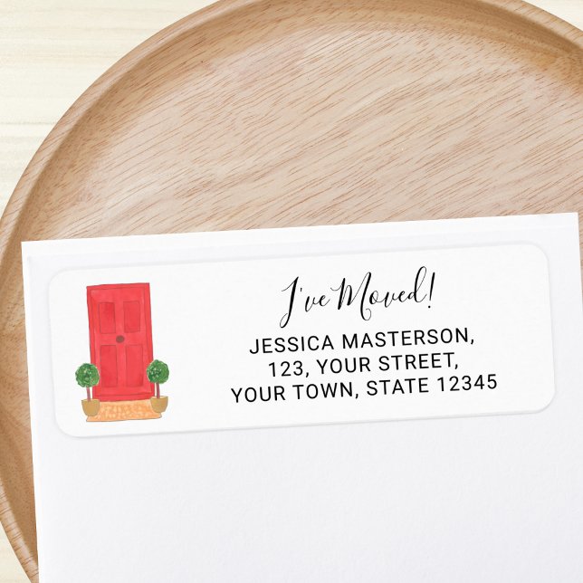 Red Door I've Moved Return Address Label (Creator Uploaded)