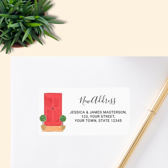 Red Door New Address  Label (Creator Uploaded)