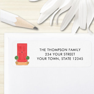 Red Door Return Address  Label