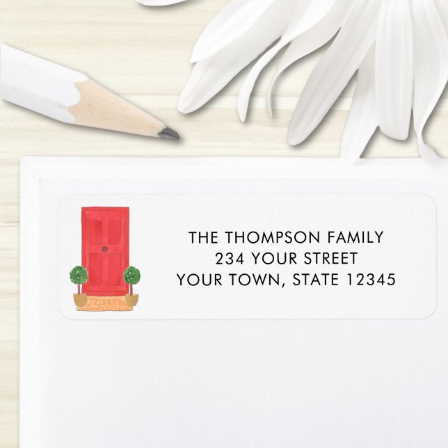 Red Door Return Address  Label (Creator Uploaded)