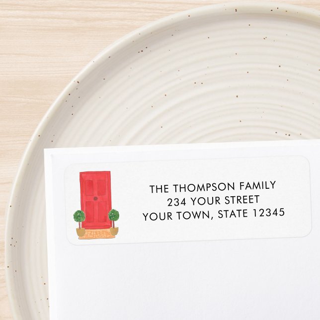 Red Door Return Address  Label (Creator Uploaded)