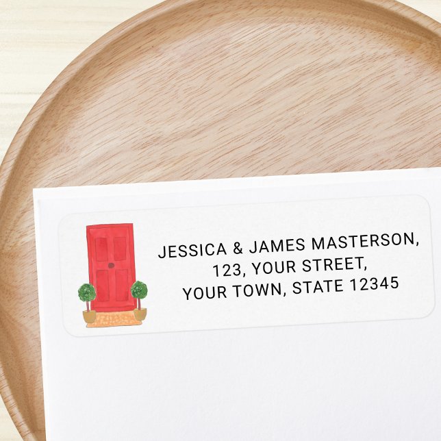 Red Door Return Address Label (Creator Uploaded)