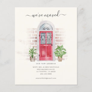 Red Door We've Moved Address Moving Announcement Flyer