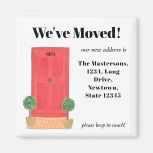 Red Door We've Moved   Magnet