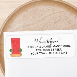 Red Door We've Moved Return Address Label