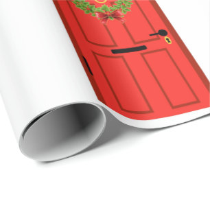 Red Door Wrapping Paper