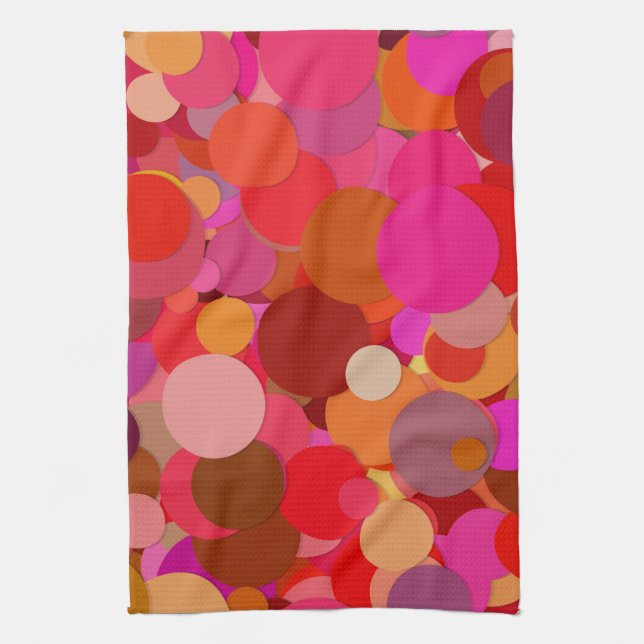 red dot confetti kitchen towel (Vertical)