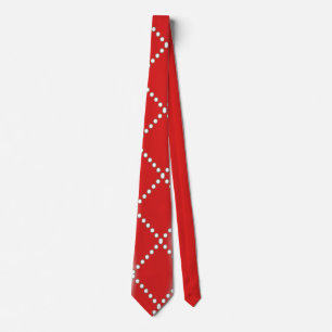 Red Dot Lattice Neck Tie