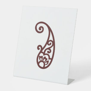 Red dot pedestal sign