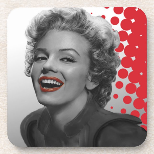 Red Dots Marilyn Coaster (Front)