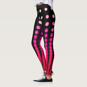 Red dots on black, Leggings