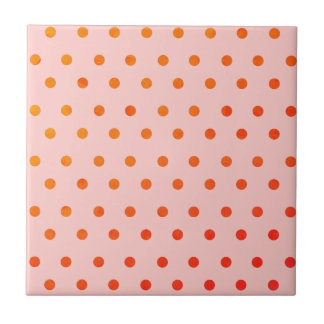 Red dots on pink ceramic tile