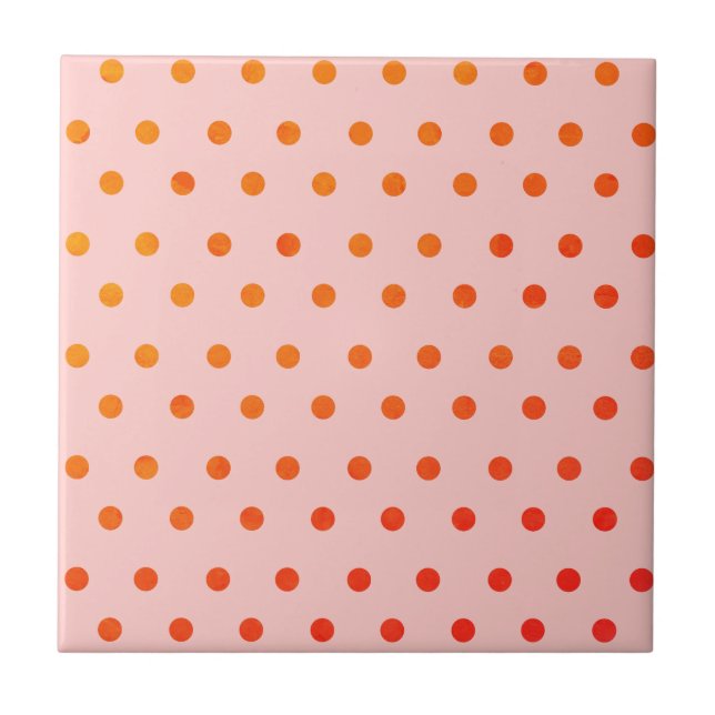Red dots on pink ceramic tile (Front)