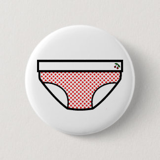 Red Dots Underpants 6 Cm Round Badge