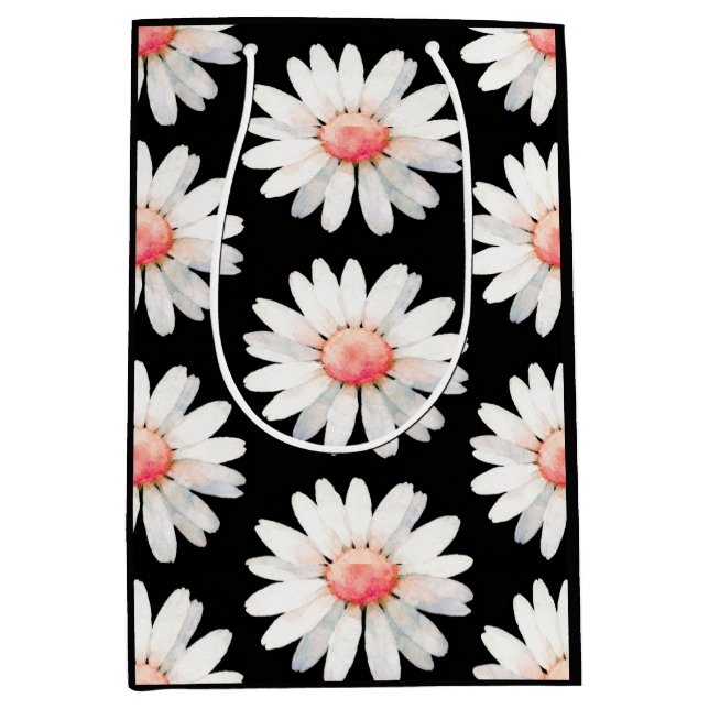 Red Dotted Daisy's Medium Gift Bag (Front)