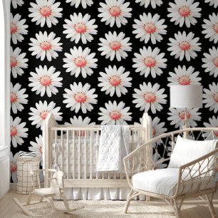 Red Dotted Daisy's Wallpaper